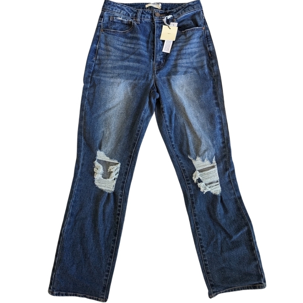 Francesca's Collection Size 26 Blue High Rise Boyfriend Jeans 